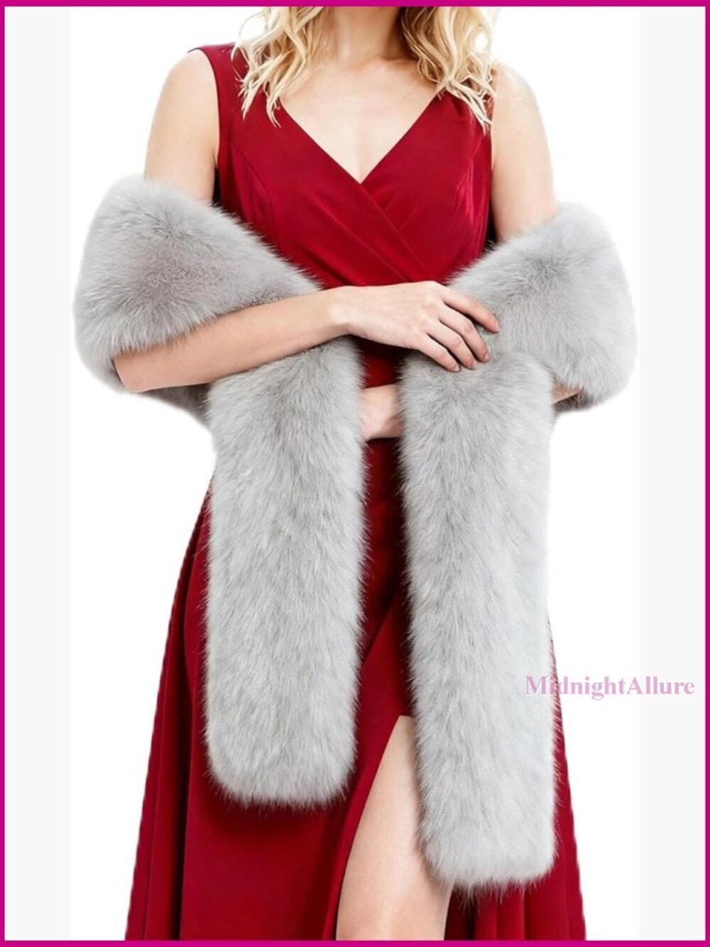 Faux Fur Shawl Wrap Scarf Winter Warm Stole Collar One Size